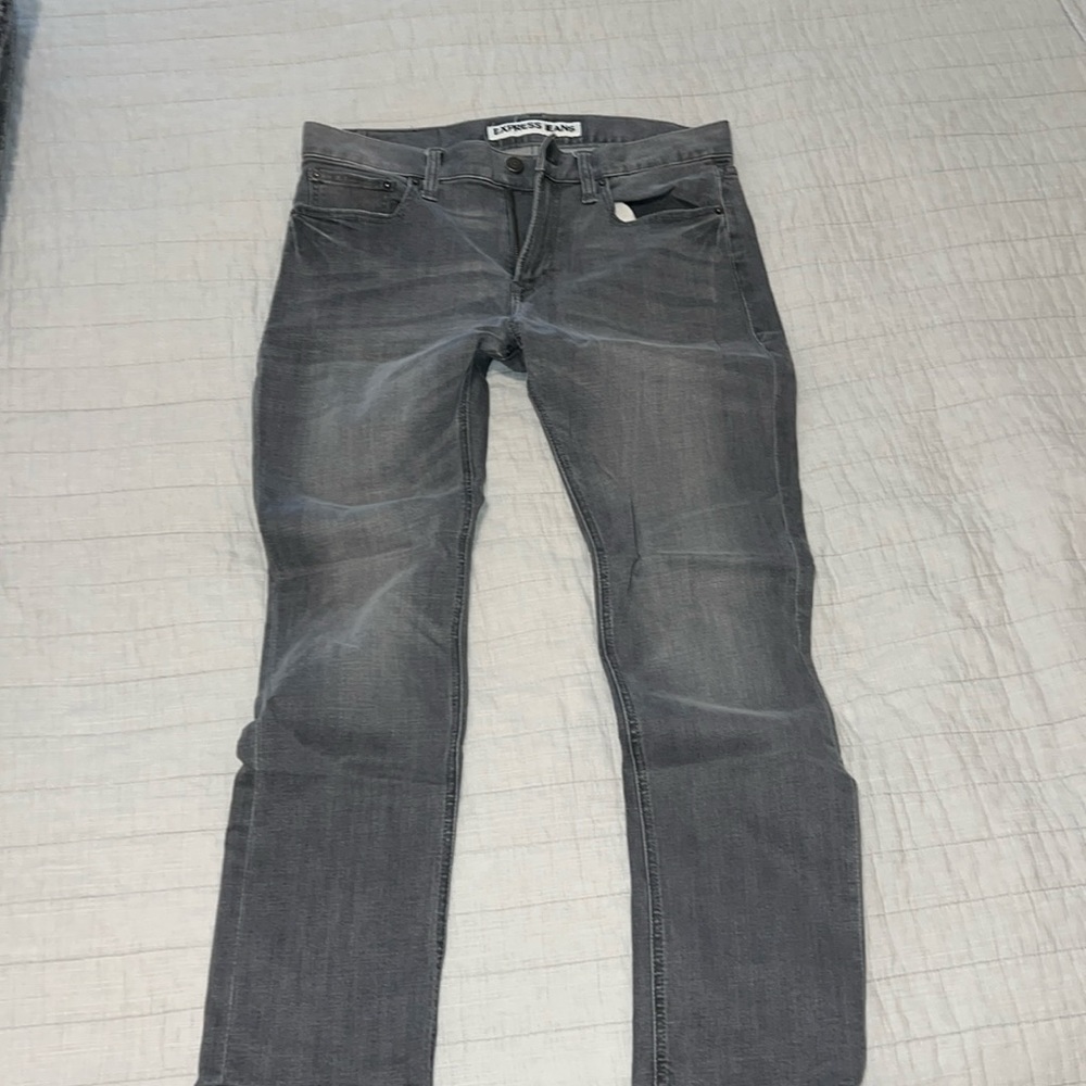 Express Stone Wash Grey Slim Fit Jeans